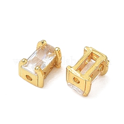Pavé de perles de zircone cubique transparentes en laiton&nbsp;CU-CBABB5B-05A-G
