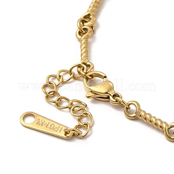 Ионное покрытие(ip) 304 нержавеющая сталь браслет с закрученными звеньями для женщин BJEW-G667-01G