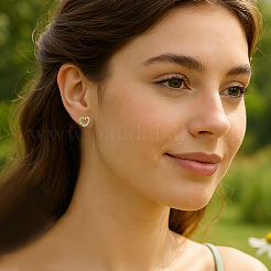 8 пара сережек-гвоздиков из цинкового сплава двух цветов&nbsp;EJEW-GO0007-001