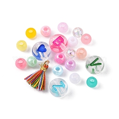 Набор для изготовления браслета с буквами и кисточками своими руками DIY-FS0003-21