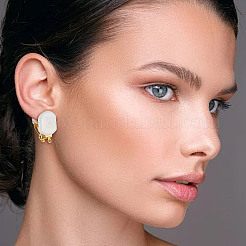 120 шт. 6 стиля фурнитуры для сережек-клипс из смолы с силиконовым железом FIND-WR0011-55