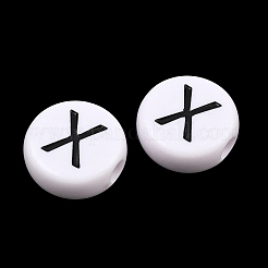 Perles européennes en acrylique opaque&nbsp;AC-CBA3BDD-01X