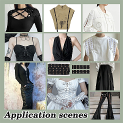 Лента из полиэстера длиной 8 ярд с 2 рядами люверсов из сплава золотистого тона&nbsp;SRIB-NB0001-18B