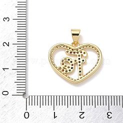 Colgante micropavé cubic zirconia de latón&nbsp;KK-L268-019G-05