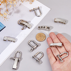 6 комплект застежек-скобы с D-образным кольцом из сплава FIND-DC0007-79