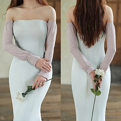 2 пара длинных нарукавников из двухцветной глазурованной марли&nbsp;AJEW-CY0001-22B