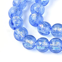 Нити из фольгированных бусин лэмпворк ручной работы&nbsp;FOIL-K003-06A-14