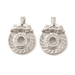 Латунные микропаве прозрачные подвески с фианитом ZIRC-P086-16