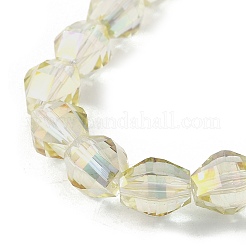 Стеклянные бусины с гальваническим покрытием  EGLA-L045-H-HR01