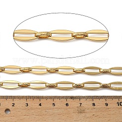 304ステンレススチール楕円リンクチェーン  イオンプレーティング（ip）  溶接されていない  スプールで  18KGP本金メッキ  17x6.5x1.5ミリ＆9.5x5.5x2mm&nbsp;CHS-G051-07G