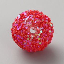 Undurchsichtige Glitzerperlen aus Acryl&nbsp;FIND-CJC0010-111A-10