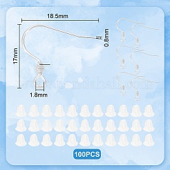 100 шт. крючки для сережек из нержавеющей стали 304&nbsp;STAS-UN0036-31