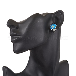 Серьги-гвоздики из полимерной глины ручной работы «Плюмерия» EJEW-JE06438