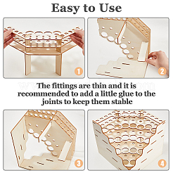 1шт. 5-х уровневая треугольная деревянная стойка для краски с 24 отверстиями AJEW-HY0001-55