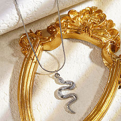 Винтажные подвески в виде змеи из нержавеющей стали 304.&nbsp;LV0178-2