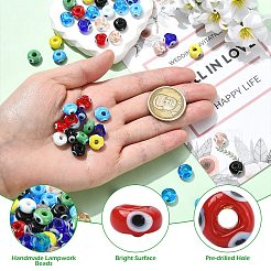 45 stücke 9 farben handgemachte böse auge Bunte Malerei perlen&nbsp;LAMP-CJ0003-11