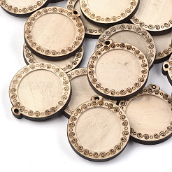 Pendentif cabochon en bois&nbsp;WOOD-S044-09C