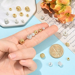 9шт 3 стиля латунь микро паве прозрачные кубические бусины из циркония&nbsp;KK-YW0004-43G