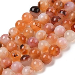 Fili di perline agata rosso naturale&nbsp;G-A248-A06-06