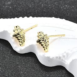 Латунь серьги EJEW-H157-01G-02