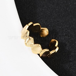Латунные регулируемые манжеты для женщин RJEW-B132-01A-G