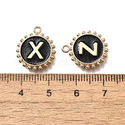 Подвески из сплава черной эмали&nbsp;ENAM-K075-03A-G