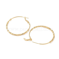 Серьги-кольца с круглым кольцом из латуни&nbsp;LS-EJEW-A025-01D