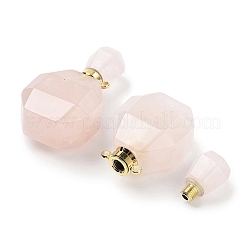 Кулоны для духов из натурального розового кварца G-Q163-10G-03