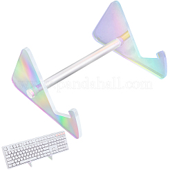 Одноуровневые акриловые подставки для клавиатур с платиновыми железными опорами&nbsp;ODIS-WH20015-06A-03