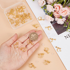 36 шт. латунный винт на зажимах для сережек&nbsp;KK-SP0001-18G