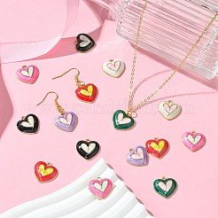 30шт 6 цвета сплава эмалевые подвески&nbsp;FIND-CJ0002-35