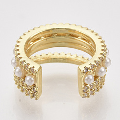 Серьги-манжеты из циркония ZIRC-Q022-027G-NF