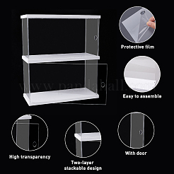 2-ярусная прозрачная акриловая витрина для минифигурок ODIS-WH0043-23B