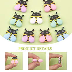 14 шт. 7 цвета пищевые экологически чистые силиконовые бусины SIL-CA0001-60