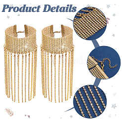 Латунь горный хрусталь браслеты&nbsp;AJEW-WH0542-75G