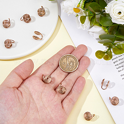 10 шт. серьги-манжеты из нержавеющей стали со спиральной накладкой&nbsp;EJEW-HS0001-03RG