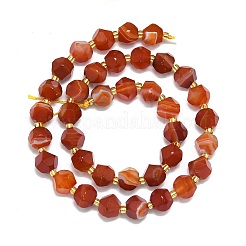 Натуральные полосатые агатовые бусы G-I376-A55-01