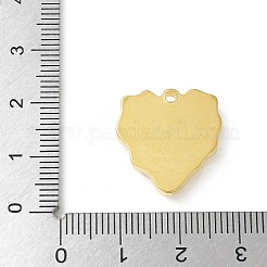 304ステンレスペンダント  イオンプレーティング（ip）  ハートチャーム  18KGP本金メッキ  19.5x18.5x3.5mm  穴：1.8mm&nbsp;STAS-I330-029G
