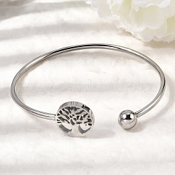Bracelets manchettes en acier inoxydable 304 pour femmes&nbsp;BJEW-D436-02P