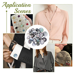 30 шт. 3 стиля пуговицы из сплава с тремя отверстиями на ножке BUTT-NB0002-07