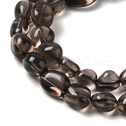 Chapelets de perles d'obsidienne de glace naturelle&nbsp;X-G-P497-01A-15