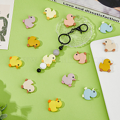 14шт 7 цвета силиконовые фокусные бусины SIL-DC0001-62