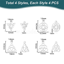 16 шт. 4 стиля подвески из хирургической нержавеющей стали 316 STAS-UN0058-25