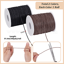 2 rotolo di cordoncini in cotone cerato a 2 colori&nbsp;YC-PH0001-52D