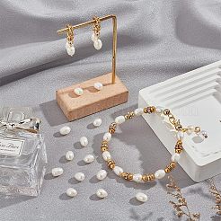 2 нить бусин из натурального культивированного пресноводного жемчуга&nbsp;PEAR-NB0001-70