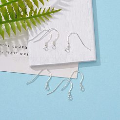 925スターリングシルバーピアスフック  スタンプ925個付き  銀  16x20x1.3mm  穴：1.5mm  ピン：0.5mm&nbsp;X-STER-K167-049C-S