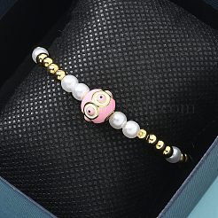 Женские браслеты из латунных бусин BJEW-G736-03B