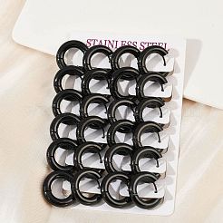 Серьги-кольца из нержавеющей стали 202 для полировки&nbsp;EJEW-M106-02EB-03