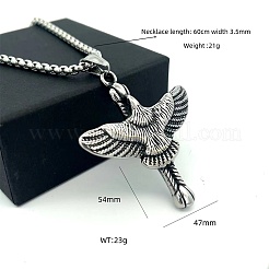 Винтажные хип-хоп подвески в виде орла из нержавеющей стали 304 для мужчин и женщин.&nbsp;ZO0098