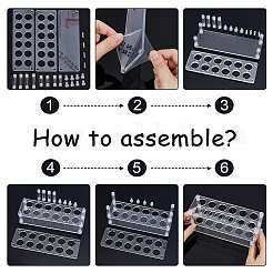 Акриловые многоцелевые колориметрические стеллажи для цилиндрических трубок AJEW-WH0678-65
